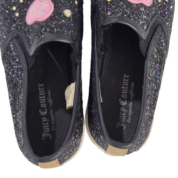 Juicy Couture Paradise Black Glitter Slip On Sneakers - Picture 4 of 9